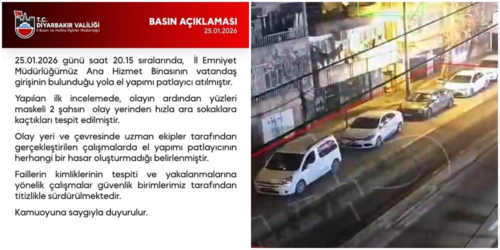 Diyarbakır emniyetine EYP’li saldırı